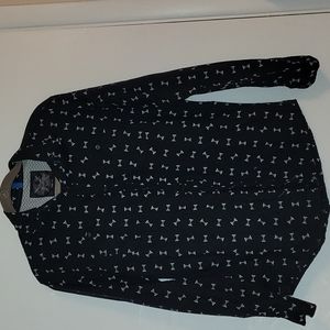 Drill Mens button down long sleeve shirt Medium